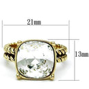 Yellow Gold Engagement Rings LO2447 Gold Brass Ring with AAA Grade CZ