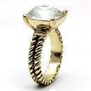 Yellow Gold Engagement Rings LO2447 Gold Brass Ring with AAA Grade CZ