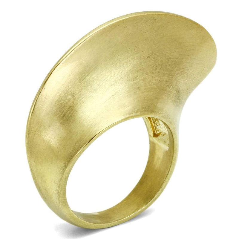 Yellow Gold Engagement Rings LO2539 Gold & Brush Brass Ring