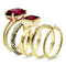 Yellow Gold Engagement Rings LO2548 Gold Brass Ring with Synthetic in Ruby