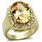 Yellow Gold Engagement Rings LO2955 Gold Brass Ring with AAA Grade CZ