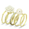Yellow Gold Engagement Rings LO3008 Gold Brass Ring with Synthetic