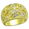 Yellow Gold Engagement Rings LO3342 Gold Brass Ring with AAA Grade CZ