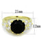 Yellow Gold Engagement Rings LO3386 Gold Brass Ring with Synthetic