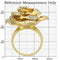 Yellow Gold Ring 0W250 Matte Gold & Rhodium Brass Ring with AAA Grade CZ