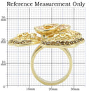 Yellow Gold Ring 0W312 Gold Brass Ring with AAA Grade CZ
