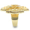 Yellow Gold Ring 0W312 Gold Brass Ring with AAA Grade CZ