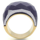Yellow Gold Ring 0W366 Gold Brass Ring with Semi-Precious in Montana