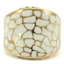 Yellow Gold Ring 0W379 Gold Brass Ring with Top Grade Crystal