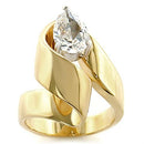 Yellow Gold Ring 10413 Gold+Rhodium Brass Ring with AAA Grade CZ
