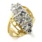 Silver Jewelry Rings Yellow Gold Ring 10520 Gold+Rhodium Brass Ring with AAA Grade CZ Alamode Fashion Jewelry Outlet