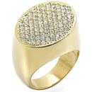 Yellow Gold Ring 1W034 Gold Brass Ring with Top Grade Crystal