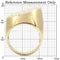Yellow Gold Ring 1W034 Gold Brass Ring with Top Grade Crystal