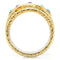 Yellow Gold Ring 1W047 Gold Brass Ring with Top Grade Crystal