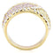 Yellow Gold Ring 1W053 Gold Brass Ring with Top Grade Crystal