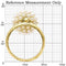 Yellow Gold Ring 1W060 Gold Brass Ring with Synthetic in Citrine Yellow