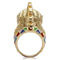 Yellow Gold Ring 1W087 Gold Brass Ring with AAA Grade CZ