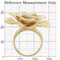 Yellow Gold Ring 1W091 Matte Gold Brass Ring with AAA Grade CZ