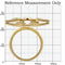 Yellow Gold Ring 1W096 Matte Gold Brass Ring with AAA Grade CZ