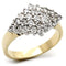 Yellow Gold Ring 2W010 Gold+Rhodium Brass Ring with AAA Grade CZ