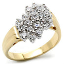 Yellow Gold Ring 2W012 Gold+Rhodium Brass Ring with AAA Grade CZ