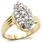 Yellow Gold Ring 2W032 Gold+Rhodium Brass Ring with AAA Grade CZ