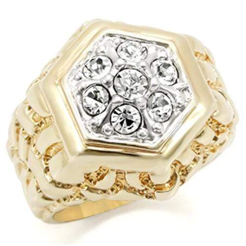 Silver Jewelry Rings Yellow Gold Ring 2W037 Gold+Rhodium Brass Ring with Top Grade Crystal Alamode Fashion Jewelry Outlet