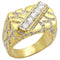 Yellow Gold Ring 2W050 Gold+Rhodium Brass Ring with AAA Grade CZ