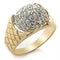 Yellow Gold Ring 2W058 Gold+Rhodium Brass Ring with Top Grade Crystal