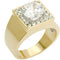 Yellow Gold Ring 2W076 Gold+Rhodium Brass Ring with AAA Grade CZ