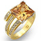 Yellow Gold Ring 31221 Gold+Rhodium 925 Sterling Silver Ring with CZ