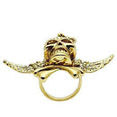 Yellow Gold Ring 3W005 Gold White Metal Ring with Top Grade Crystal