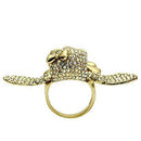 Yellow Gold Ring 3W005 Gold White Metal Ring with Top Grade Crystal