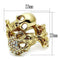 Yellow Gold Ring 3W007 Gold White Metal Ring with Top Grade Crystal