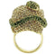 Yellow Gold Ring 3W009 Gold White Metal Ring with Top Grade Crystal