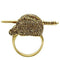 Yellow Gold Ring 3W011 Gold White Metal Ring with Top Grade Crystal