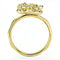 Yellow Gold Ring 3W1497 Gold Brass Ring with Top Grade Crystal