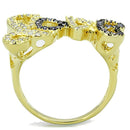 Silver Jewelry Rings Yellow Gold Ring 3W777 Gold+Ruthenium Brass Ring with AAA Grade CZ Alamode Fashion Jewelry Outlet