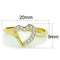 Silver Jewelry Rings Yellow Gold Ring 3W870 Gold+Rhodium Brass Ring with AAA Grade CZ Alamode Fashion Jewelry Outlet