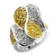 Silver Jewelry Rings Yellow Gold Ring 60118 Gold+Rhodium Brass Ring with AAA Grade CZ Alamode Fashion Jewelry Outlet