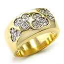 Silver Jewelry Rings Yellow Gold Ring 7X205 Gold+Rhodium 925 Sterling Silver Ring with CZ Alamode Fashion Jewelry Outlet