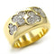 Silver Jewelry Rings Yellow Gold Ring 7X205 Gold+Rhodium 925 Sterling Silver Ring with CZ Alamode Fashion Jewelry Outlet