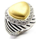 Silver Jewelry Rings Yellow Gold Ring 7X246 Matte Gold & Rhodium 925 Sterling Silver Ring Alamode Fashion Jewelry Outlet