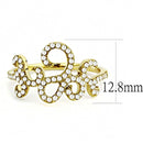 Yellow Gold Ring DA170 Gold - Stainless Steel Ring with AAA Grade CZ