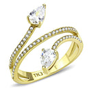 Yellow Gold Ring DA171 Gold - Stainless Steel Ring with AAA Grade CZ