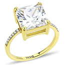 Yellow Gold Ring DA172 Gold - Stainless Steel Ring with AAA Grade CZ