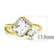 Silver Jewelry Rings Yellow Gold Ring DA173 Gold - Stainless Steel Ring with AAA Grade CZ Alamode Fashion Jewelry Outlet