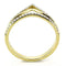 Silver Jewelry Rings Yellow Gold Ring DA250 Gold - Stainless Steel Ring with AAA Grade CZ Alamode Fashion Jewelry Outlet