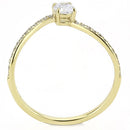 Yellow Gold Ring DA256 Gold - Stainless Steel Ring with AAA Grade CZ