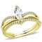 Silver Jewelry Rings Yellow Gold Ring DA276 Gold - Stainless Steel Ring with AAA Grade CZ Alamode Fashion Jewelry Outlet